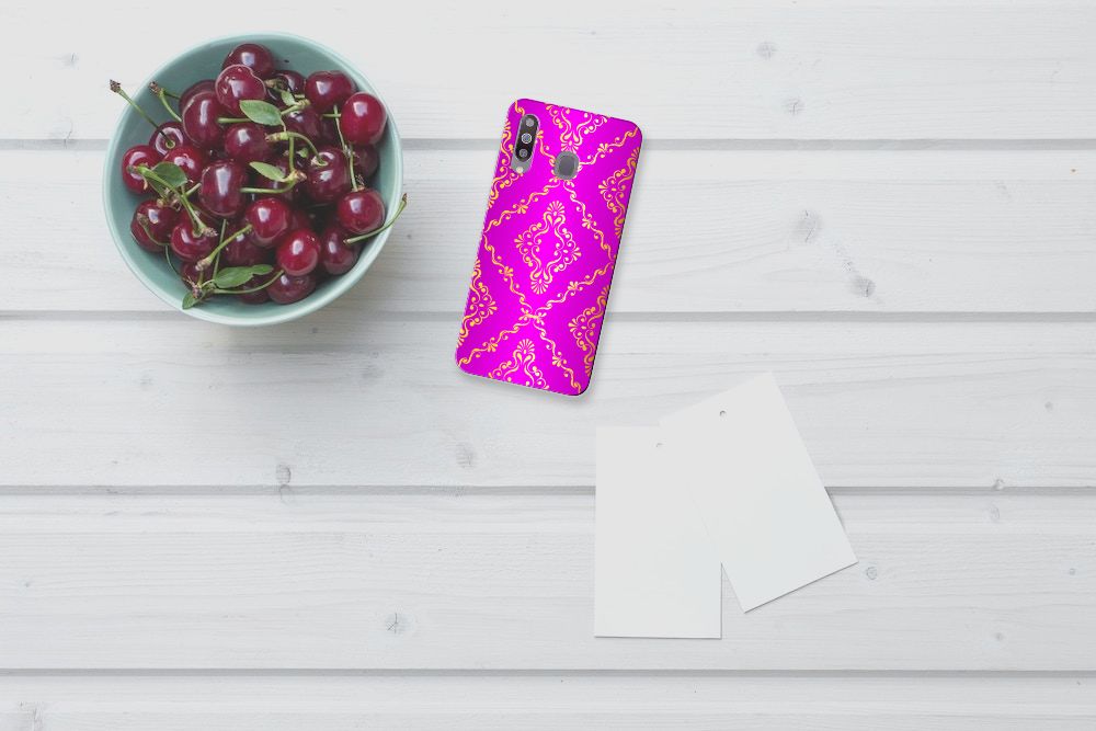 Siliconen Hoesje Samsung Galaxy M30 Barok Roze