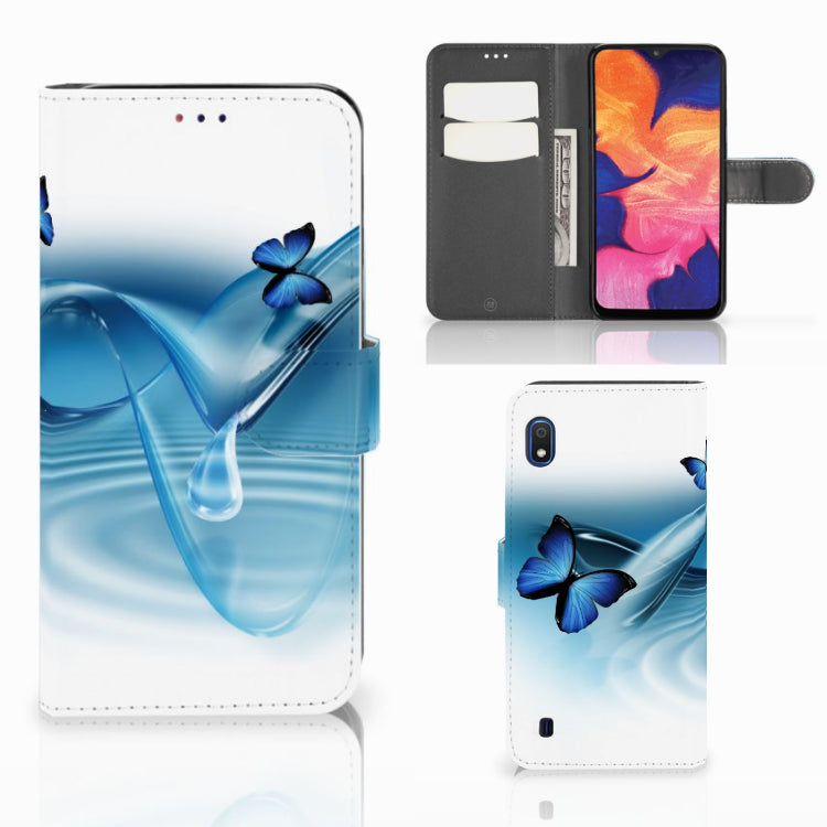 Samsung Galaxy A10 Telefoonhoesje met Pasjes Vlinders