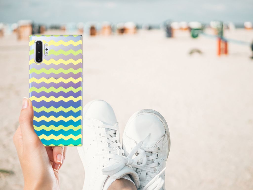 Samsung Galaxy Note 10 Plus TPU bumper Waves Yellow