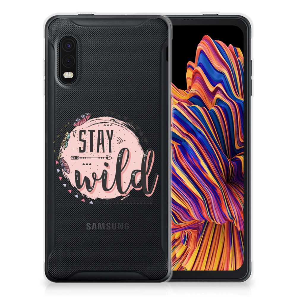 Samsung Xcover Pro Telefoonhoesje met Naam Boho Stay Wild