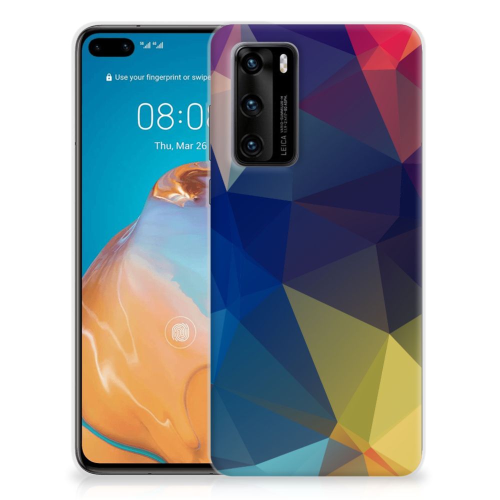 Huawei P40 TPU Hoesje Polygon Dark B2C Telecom