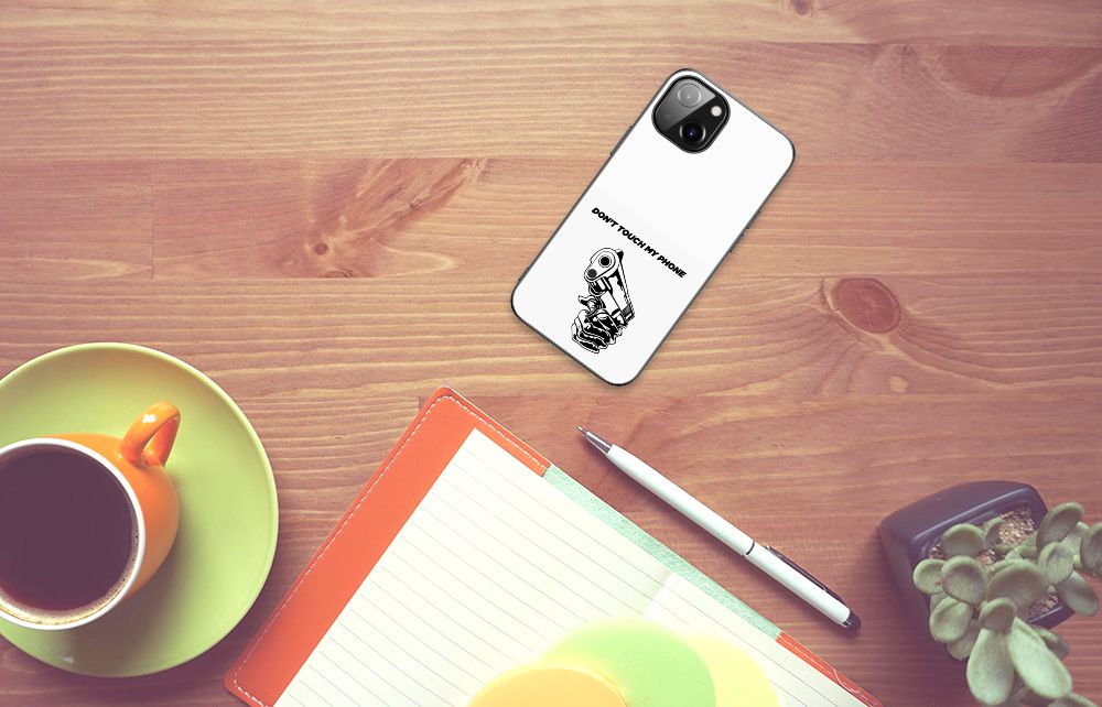 Apple iPhone 13/14 Telefoon Hoesje Gun Don't Touch My Phone B2C Telecom