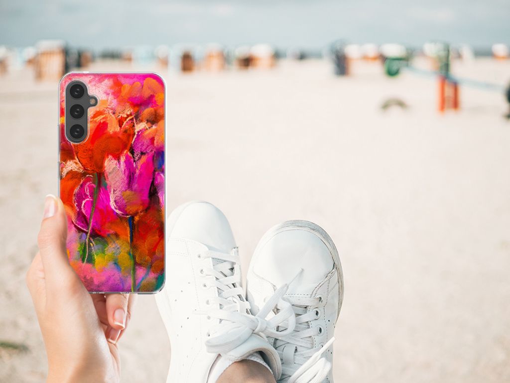 Hoesje maken Samsung Galaxy A34 Tulips B2C Telecom