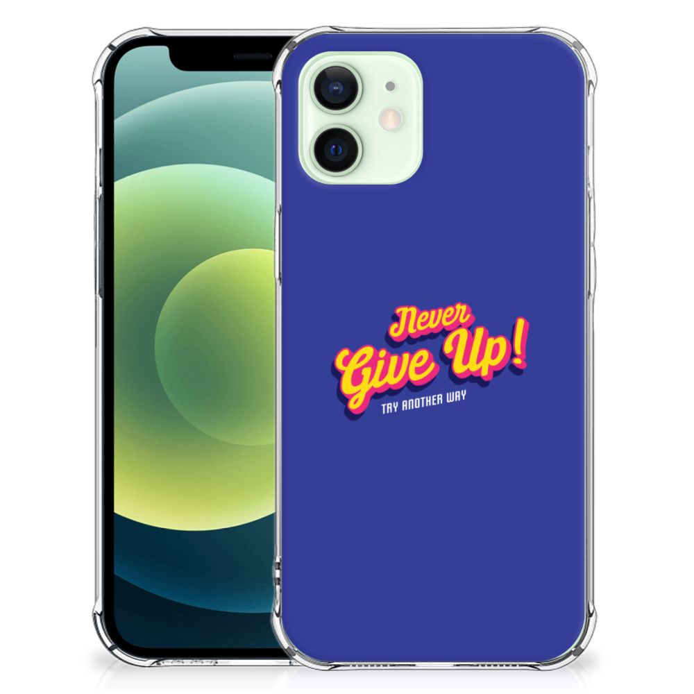 iPhone 12 Mini Telefoonhoesje met tekst Never Give Up B2C Telecom