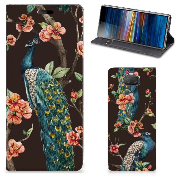 Sony Xperia 10 Hoesje maken Pauw met Bloemen