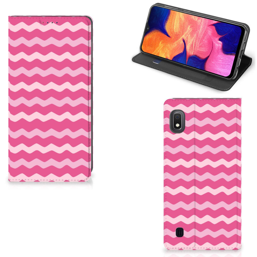 Samsung Galaxy A10 Hoesje met Magneet Waves Pink