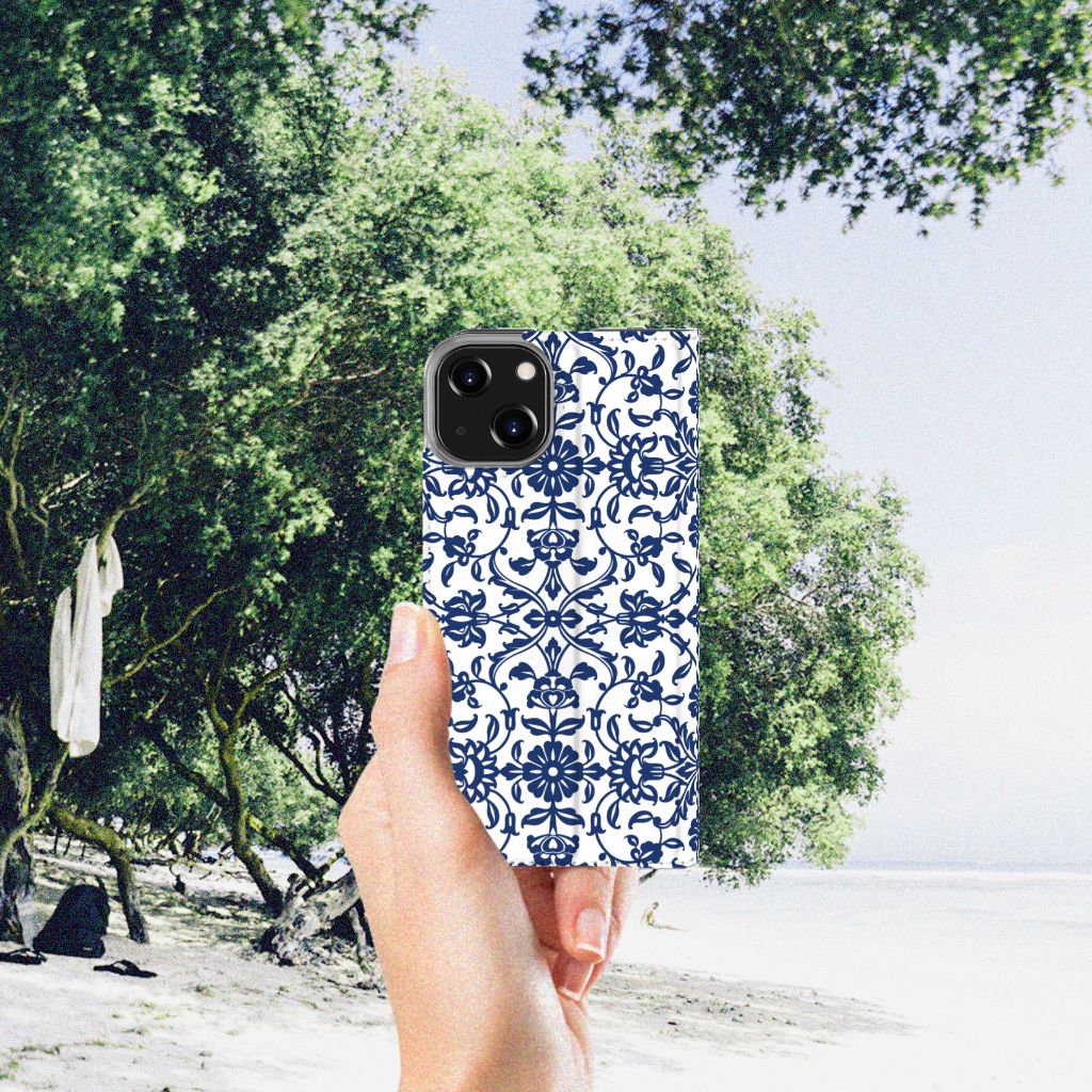 iPhone 14 Smart Cover Flower Blue - B2C Telecom