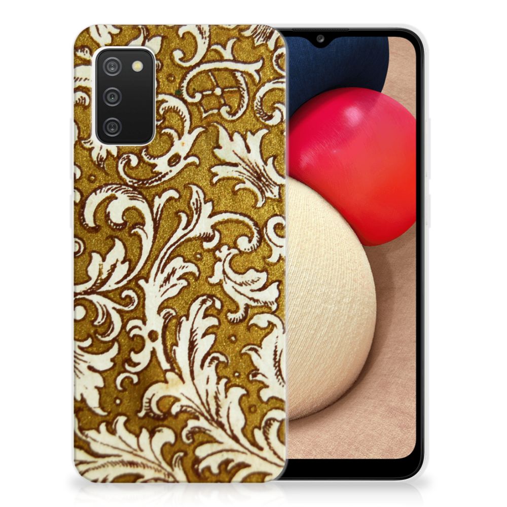 Siliconen Hoesje Samsung Galaxy A02s Barok Goud B2C Telecom