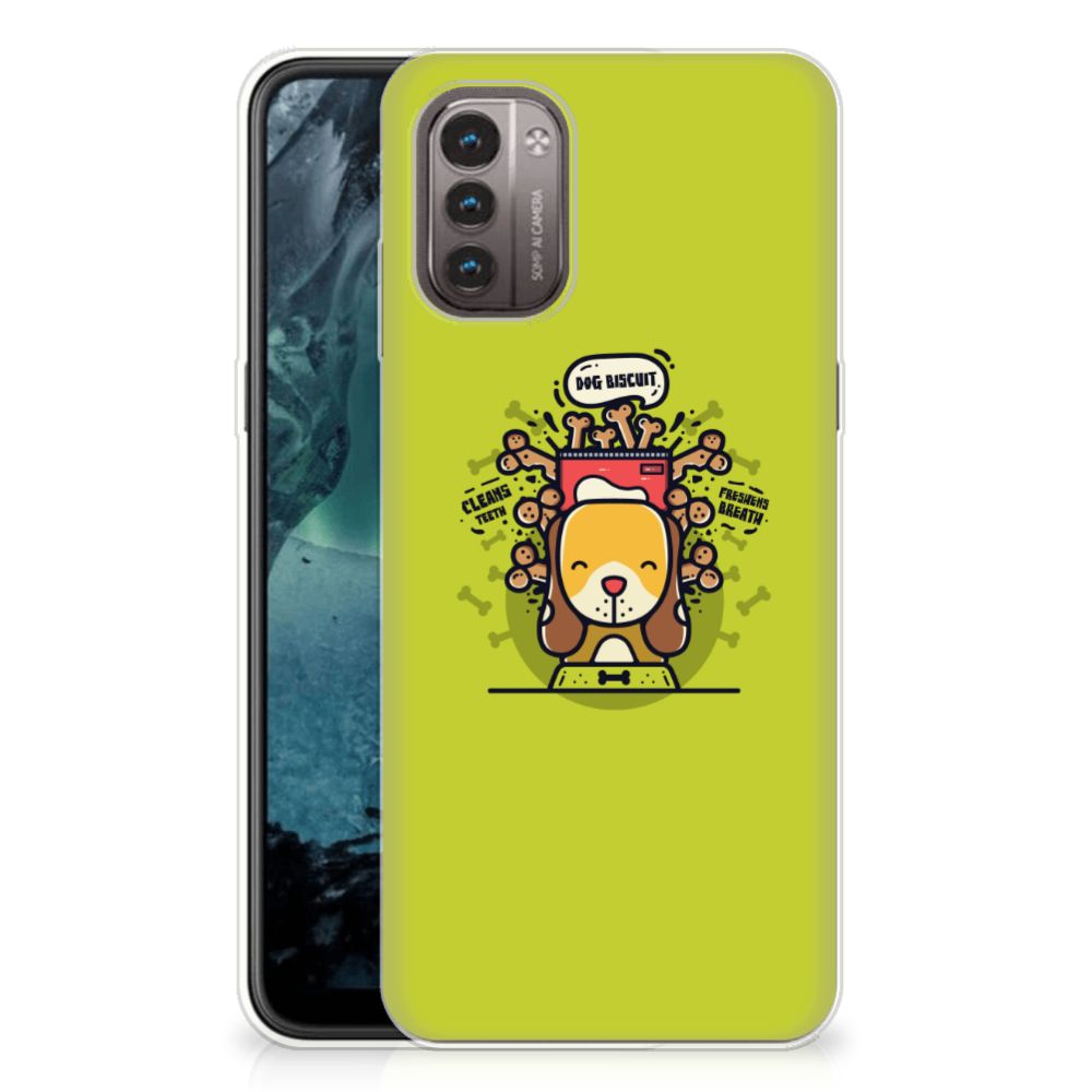Nokia G21 | G11 Telefoonhoesje met Naam Doggy Biscuit B2C Telecom