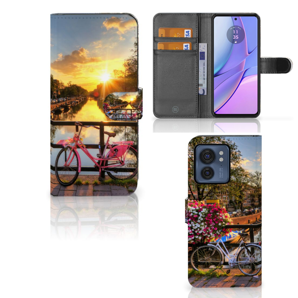 Motorola Edge 40 Flip Cover Amsterdamse Grachten