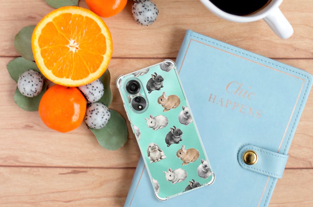 Case Anti-shock voor OPPO A78 4G Konijntjes B2C Telecom