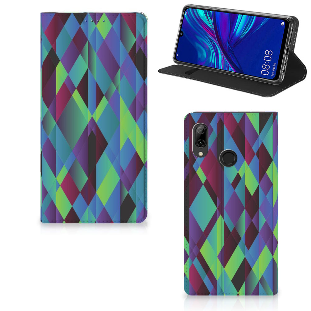Huawei P Smart (2019) Stand Case Abstract Green Blue