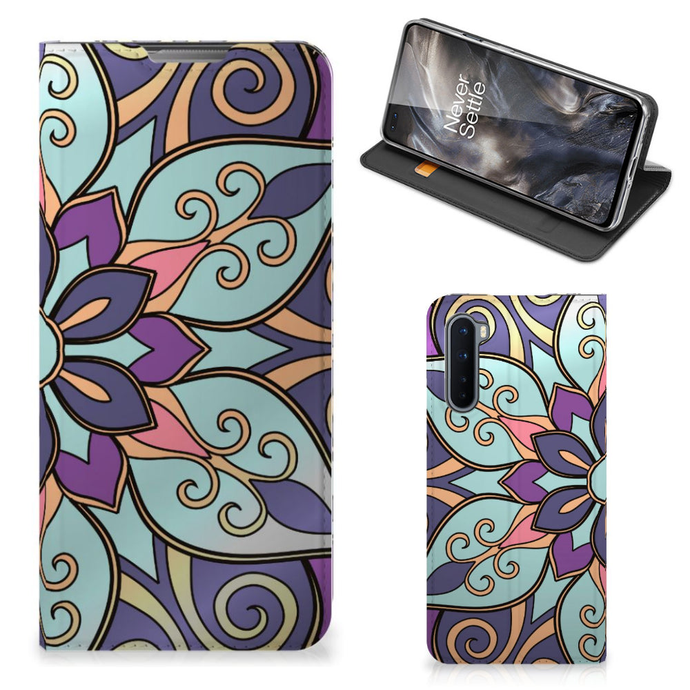 OnePlus Nord Smart Cover Purple Flower