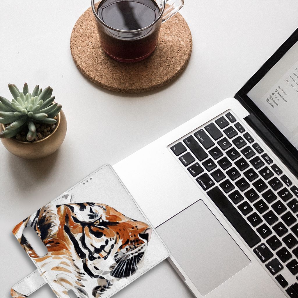 Hoesje OPPO Find X2 Pro Watercolor Tiger