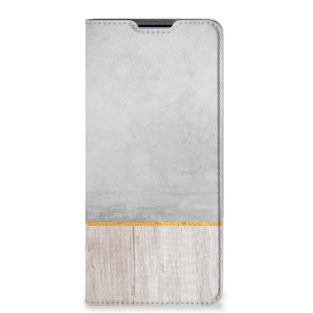 Motorola Edge 30 Pro Book Wallet Case Wood Concrete