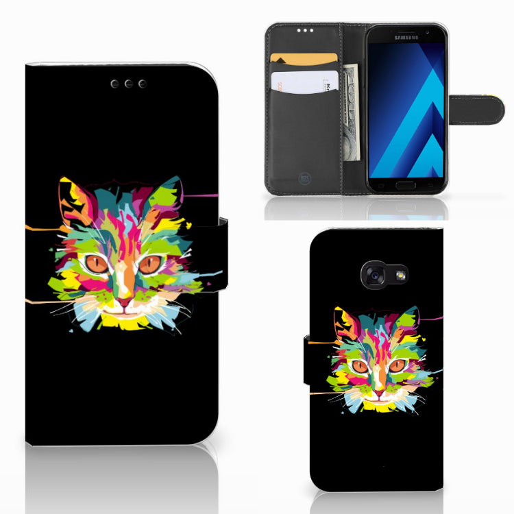 Samsung Galaxy A5 2017 Leuk Hoesje Cat Color