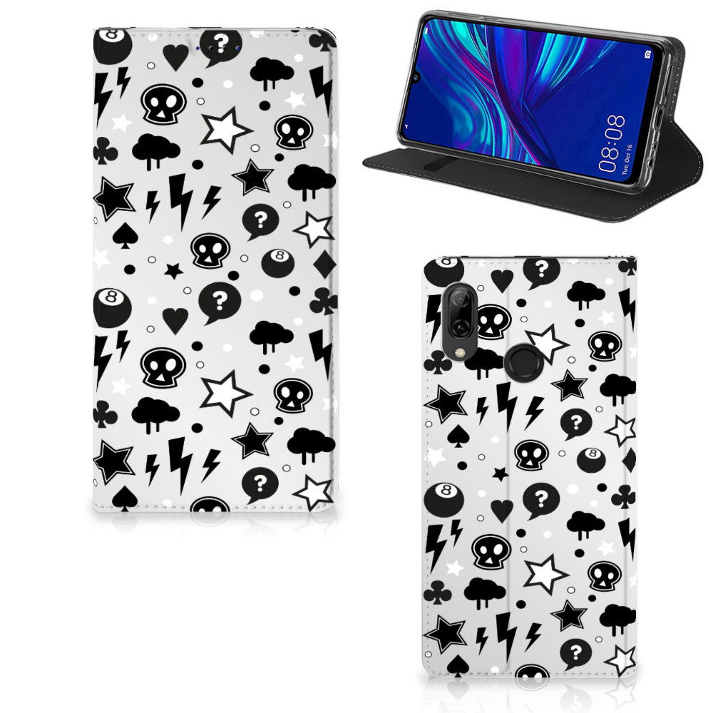 Mobiel BookCase Huawei P Smart (2019) Silver Punk