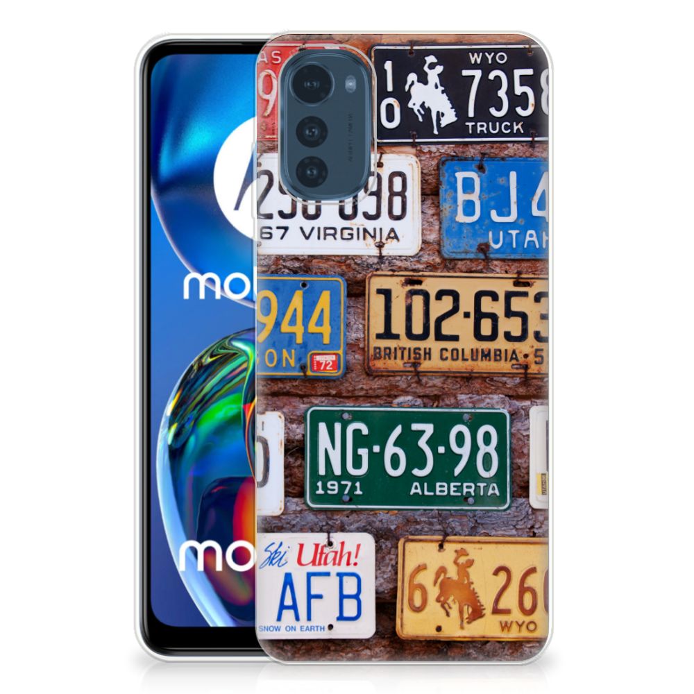Motorola Moto E32/E32s Siliconen Hoesje met foto Kentekenplaten B2C Telecom