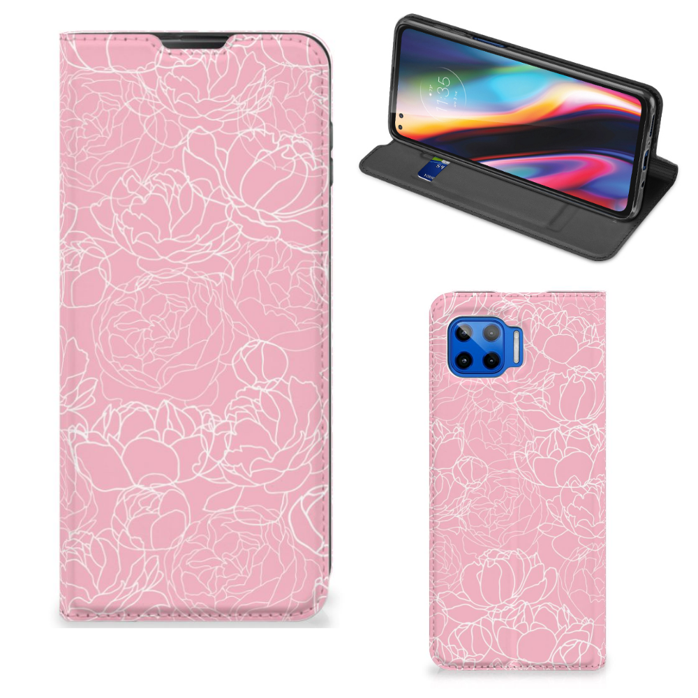Motorola Moto G 5G Plus Smart Cover White Flowers - B2C Telecom