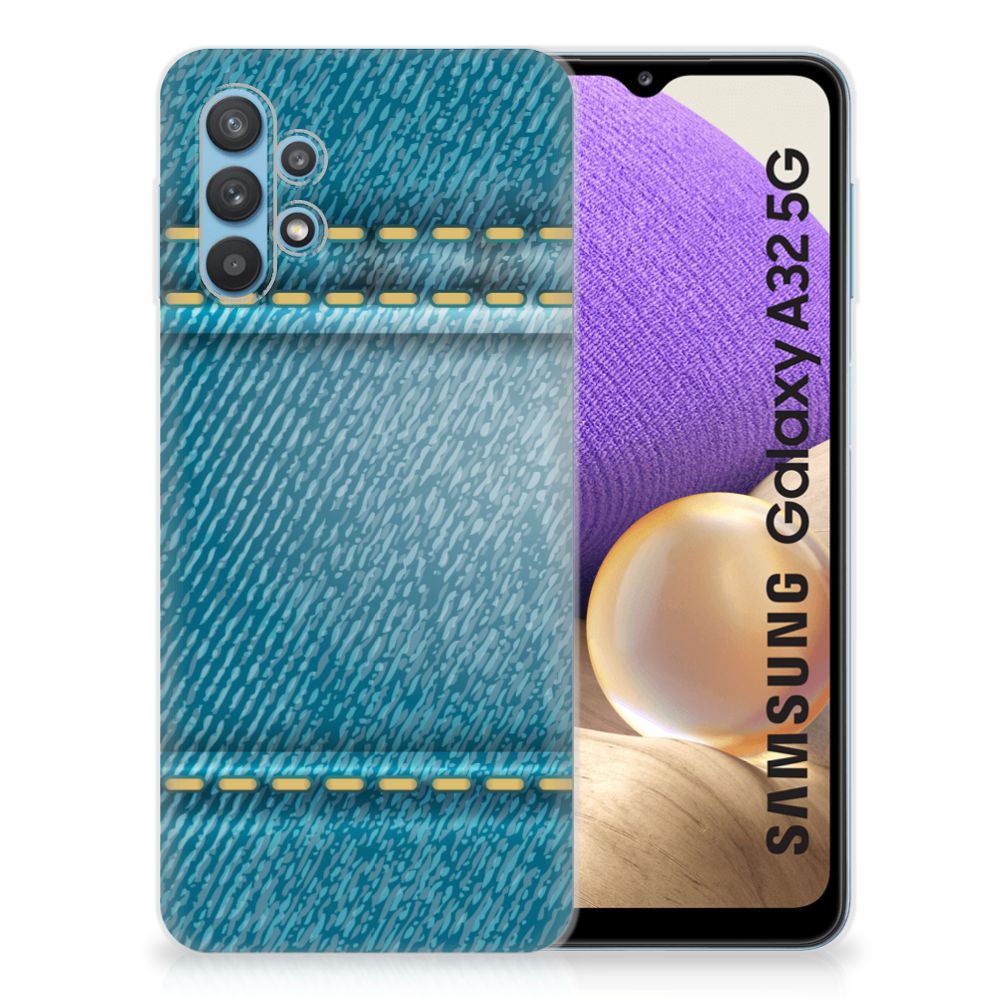 Samsung Galaxy A32 5G Silicone Back Cover Jeans