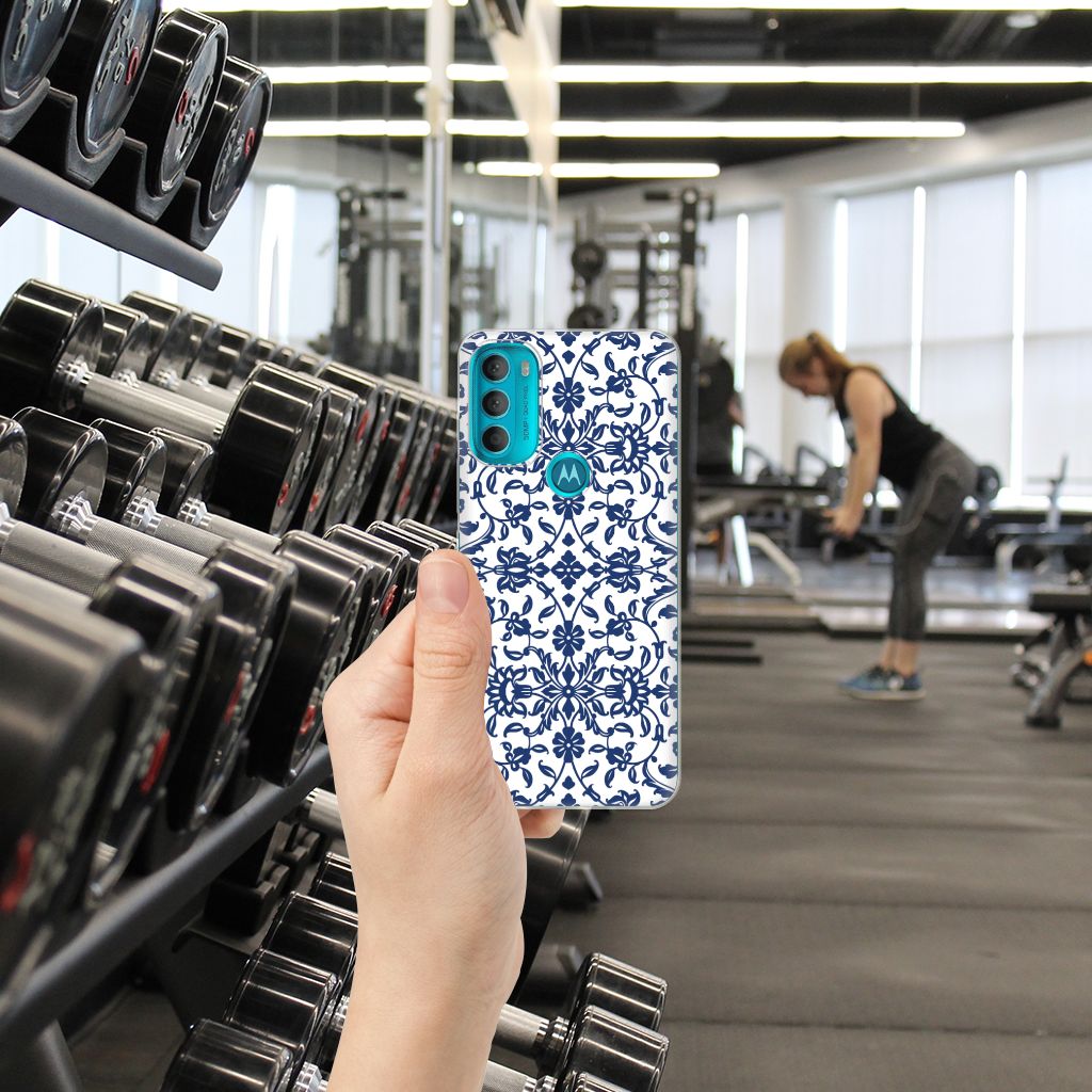 Motorola Moto G71 5G TPU Case Flower Blue B2C Telecom