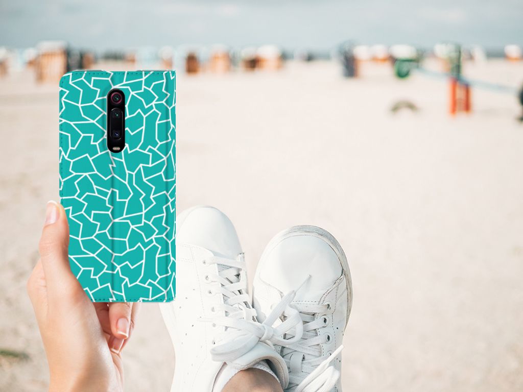 Xiaomi Mi 9T Pro Bookcase Cracks Blue - B2C Telecom