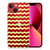 Apple iPhone 13 TPU bumper Waves Yellow hoesje met golfdesign in rood en lichtgroen đ.