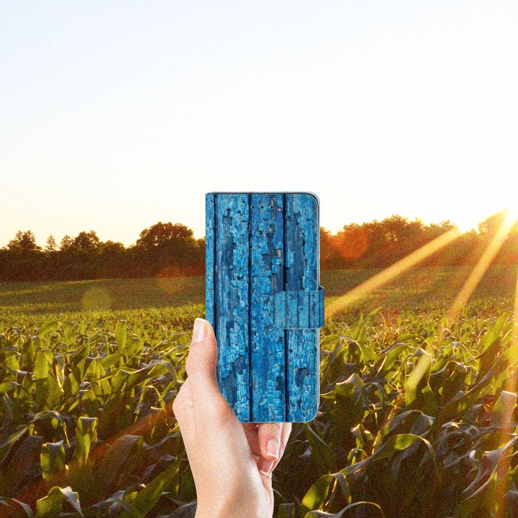 Honor 20 Pro Book Style Case Wood Blue