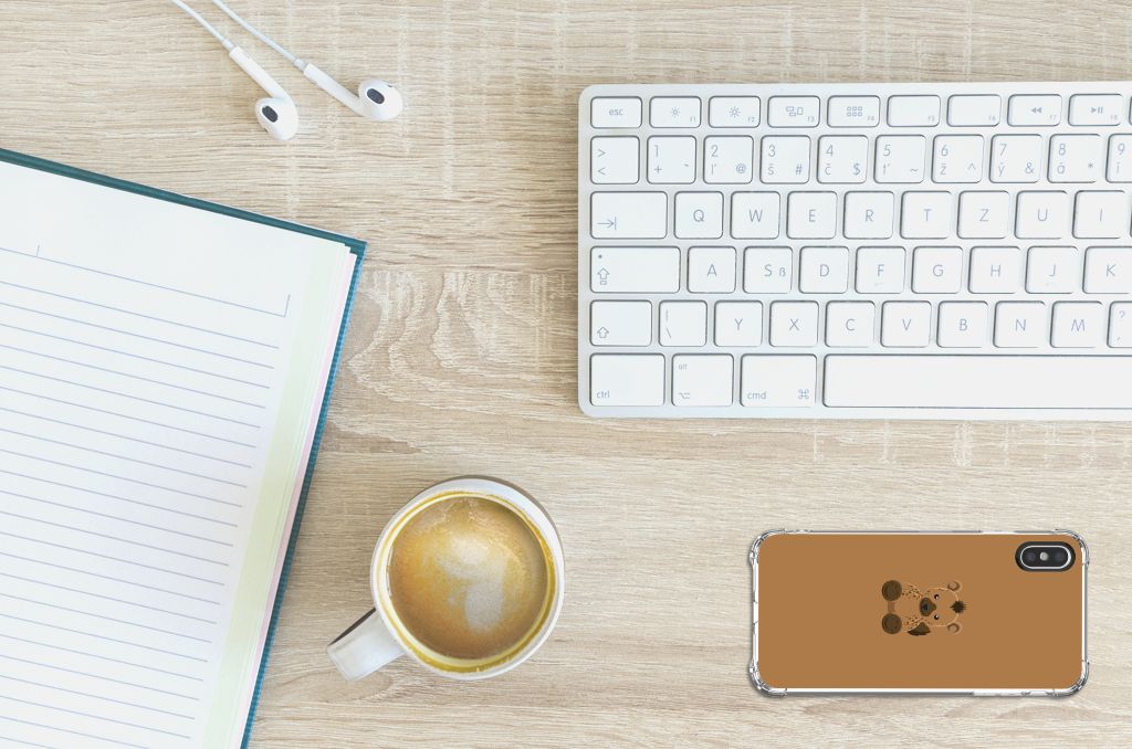Apple iPhone X | Xs Stevig Bumper Hoesje Baby Hyena