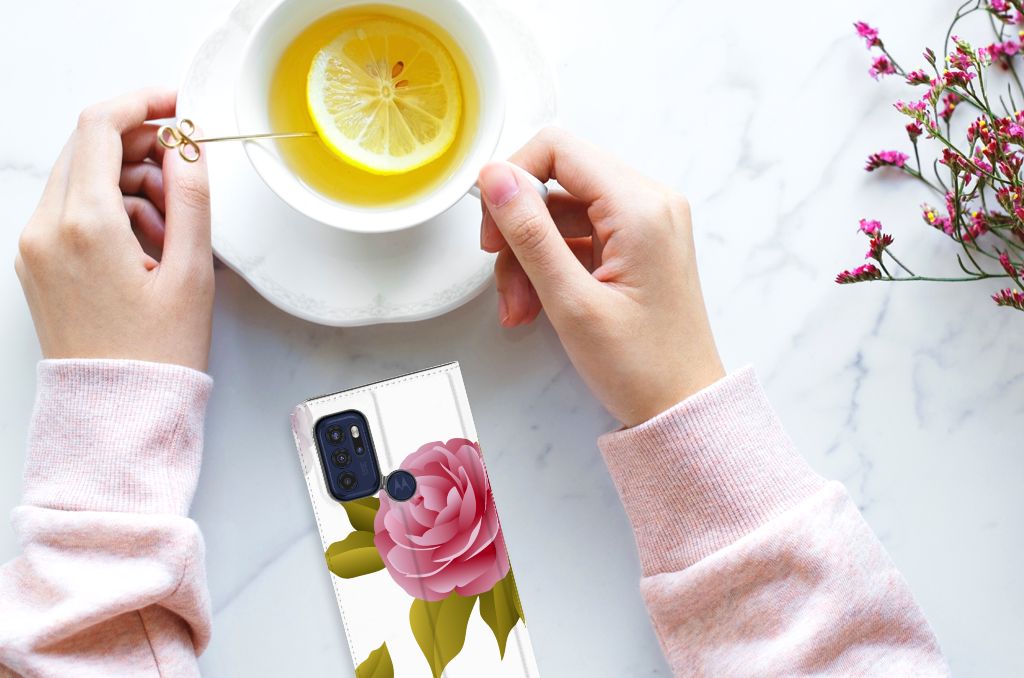 Motorola Moto G60s Smart Cover Roses - B2C Telecom