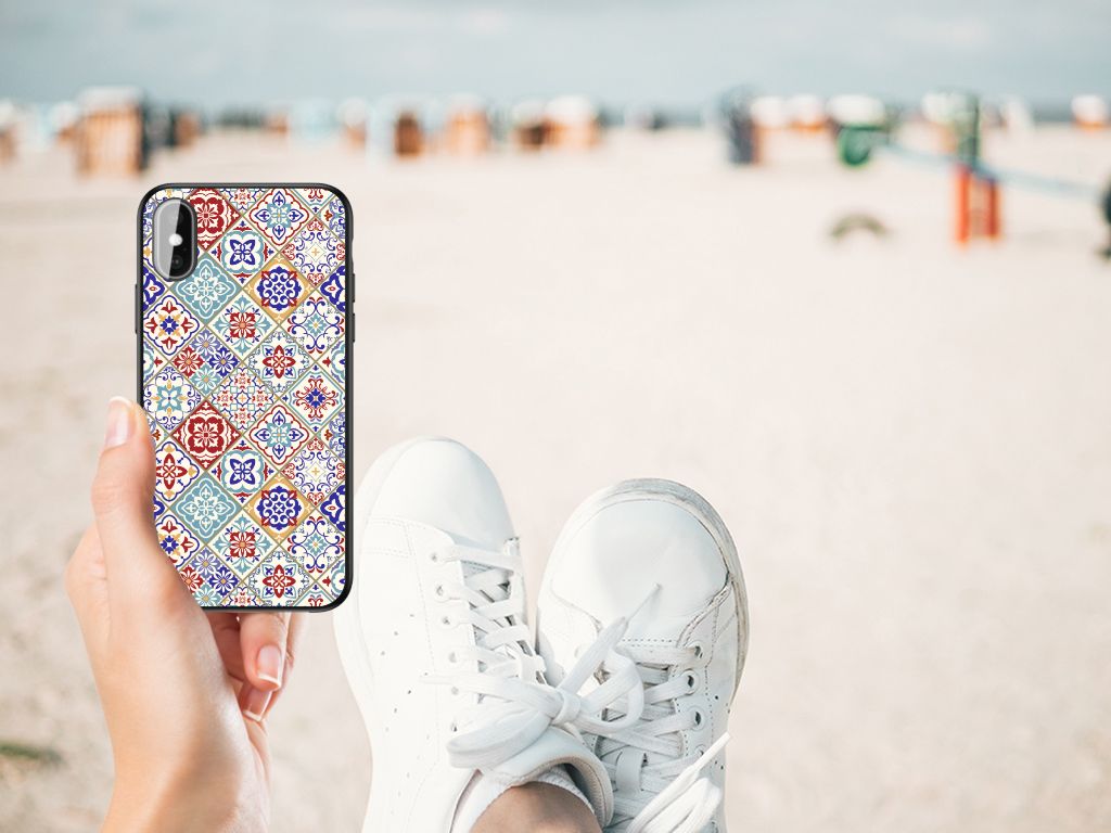 iPhone X | Xs Marmeren Print Telefoonhoesje Tiles Color B2C Telecom