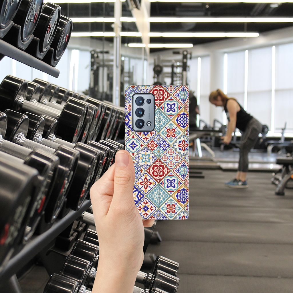 OPPO Reno 6 Pro Plus 5G Standcase Tiles Color - B2C Telecom