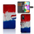 Samsung Galaxy A41 Bookstyle Case Nederland met artistiek ontwerp van de Nederlandse vlag.