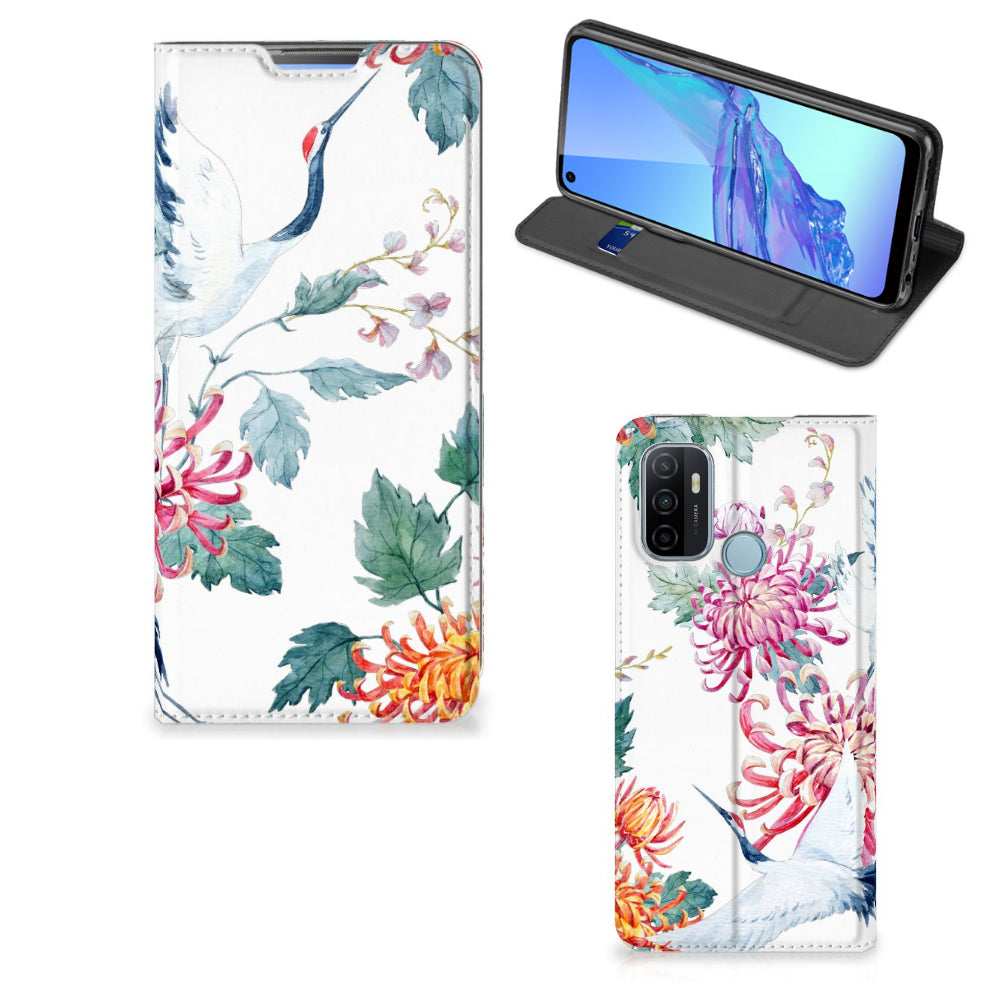 OPPO A53 | A53s Hoesje maken Bird Flowers