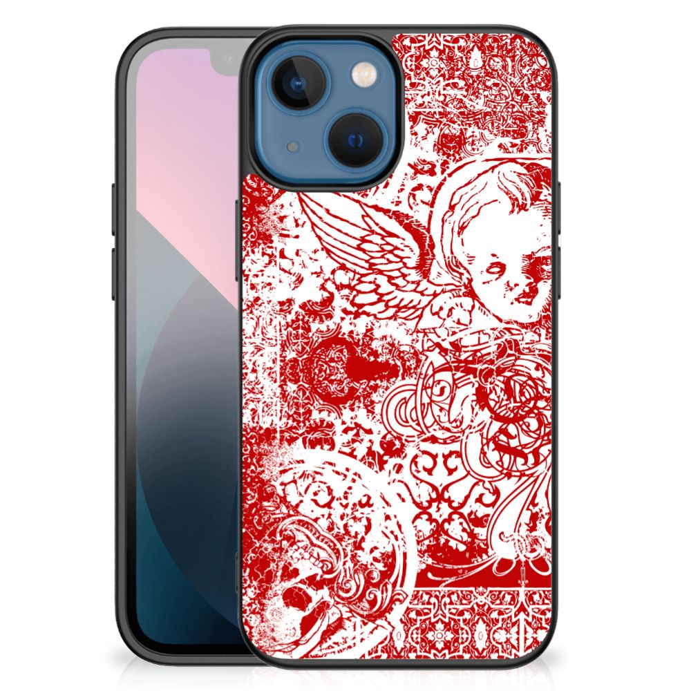 Telefoonhoesje Apple iPhone 13 mini Angel Skull Rood