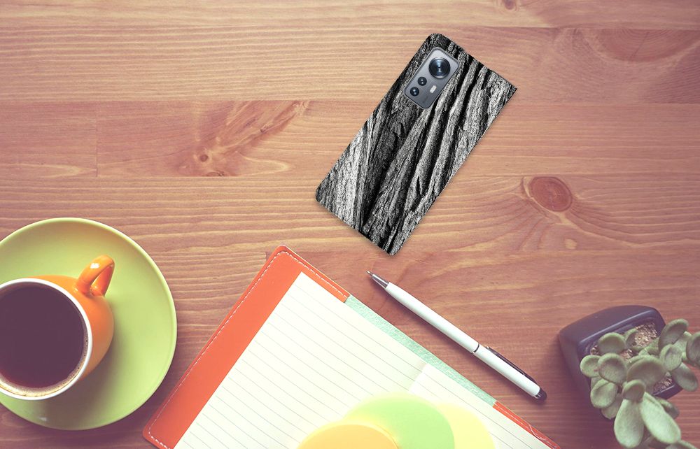Book Wallet Case Xiaomi 12 | 12X Boomschors Grijs - B2C Telecom
