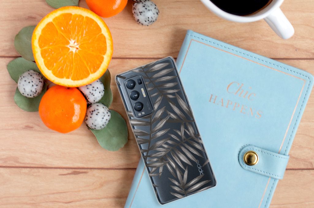 OPPO Find X3 Neo TPU Case Leaves Grey B2C Telecom