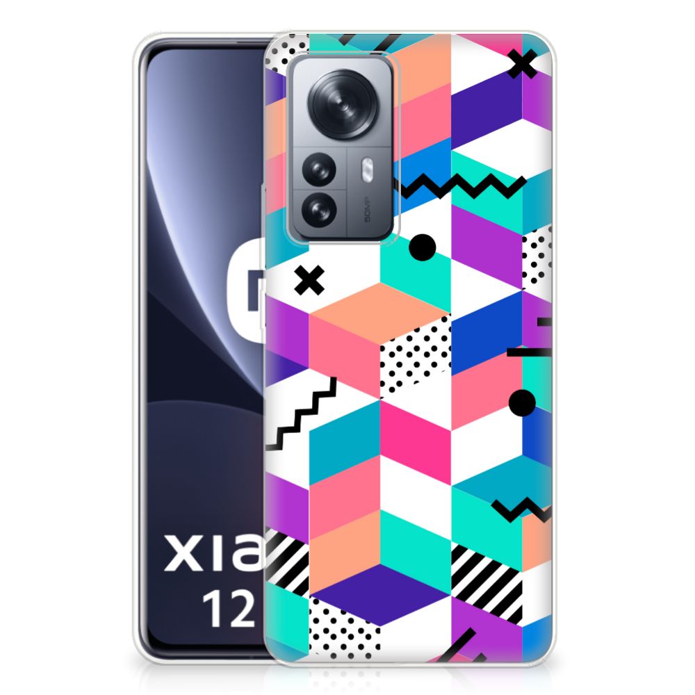 Xiaomi 12 Pro TPU Hoesje Blokken Kleurrijk B2C Telecom