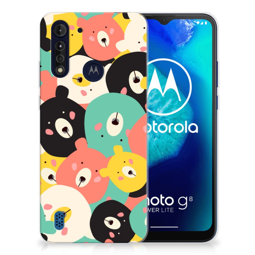 Motorola Moto G8 Power Lite Telefoonhoesje met Naam Bears B2C Telecom