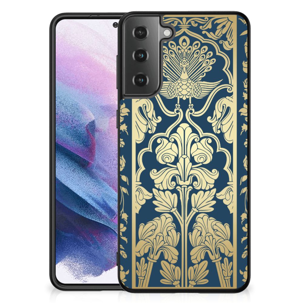 Samsung Galaxy S21 Plus Bloemen Hoesje Beige Flowers