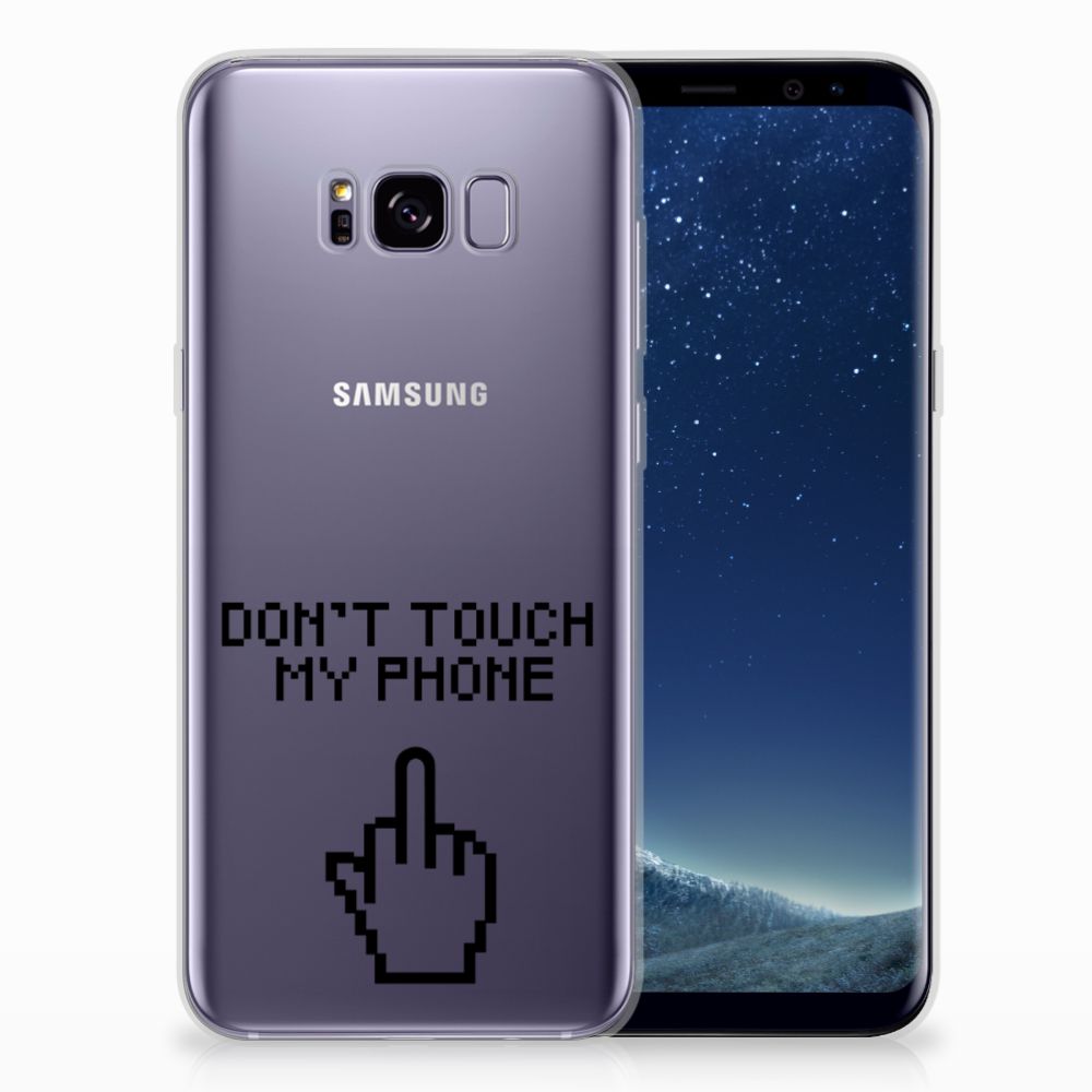 Samsung Galaxy S8 Plus Silicone-hoesje Finger Don't Touch My Phone