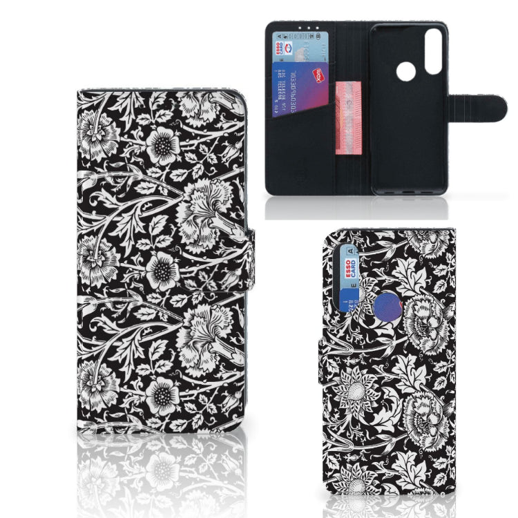Alcatel 1S 2020 Hoesje Black Flowers