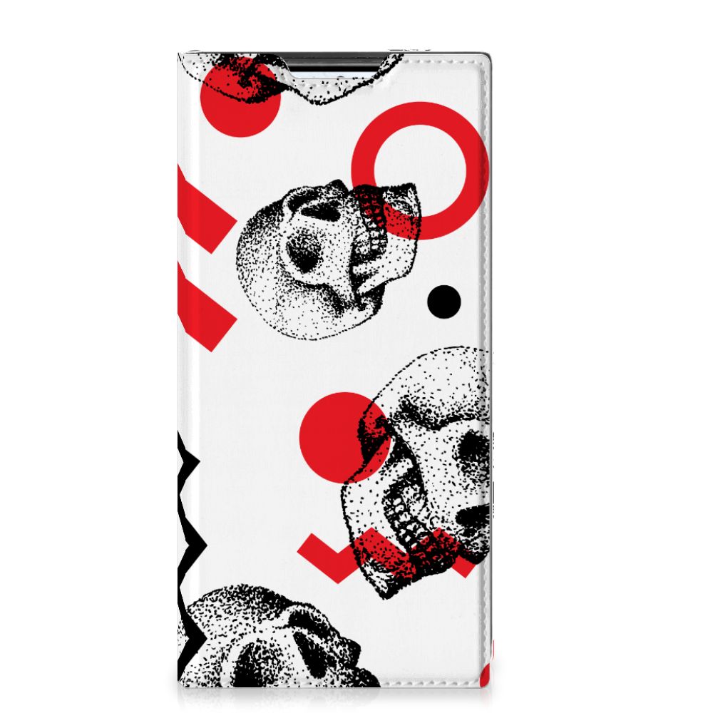 Mobiel BookCase Samsung Galaxy S22 Ultra Skull Red - B2C Telecom