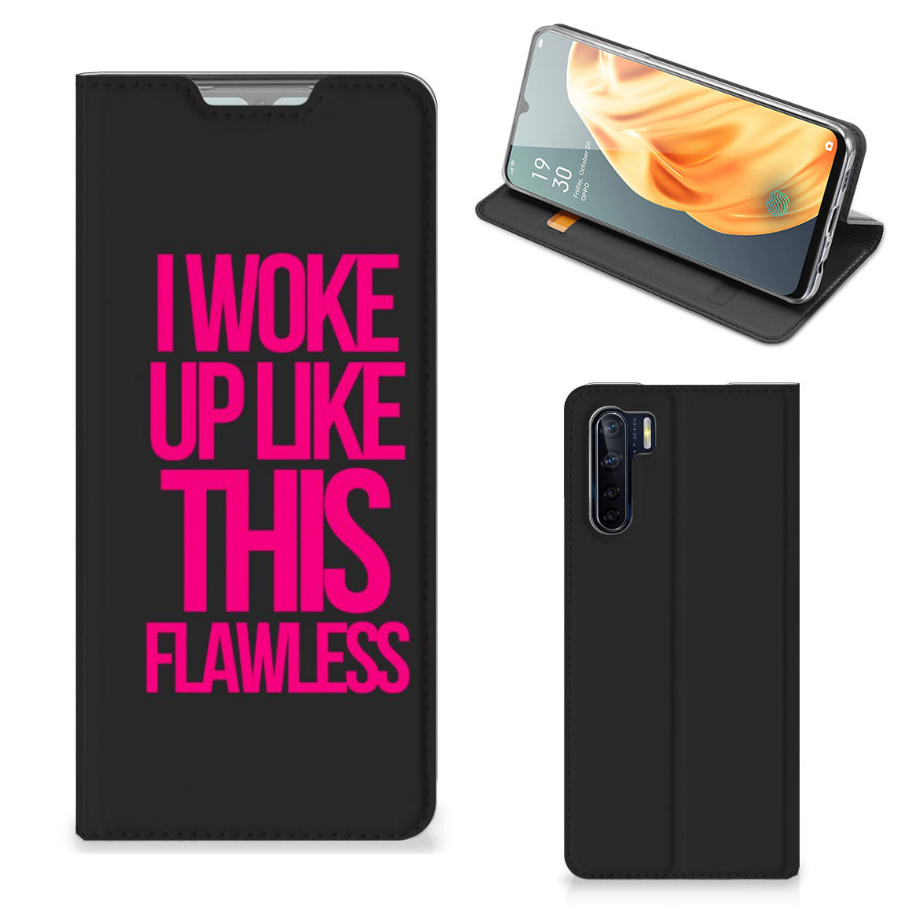 OPPO Reno3 | A91 Hoesje met tekst Woke Up - Origineel Cadeau Zelf Maken