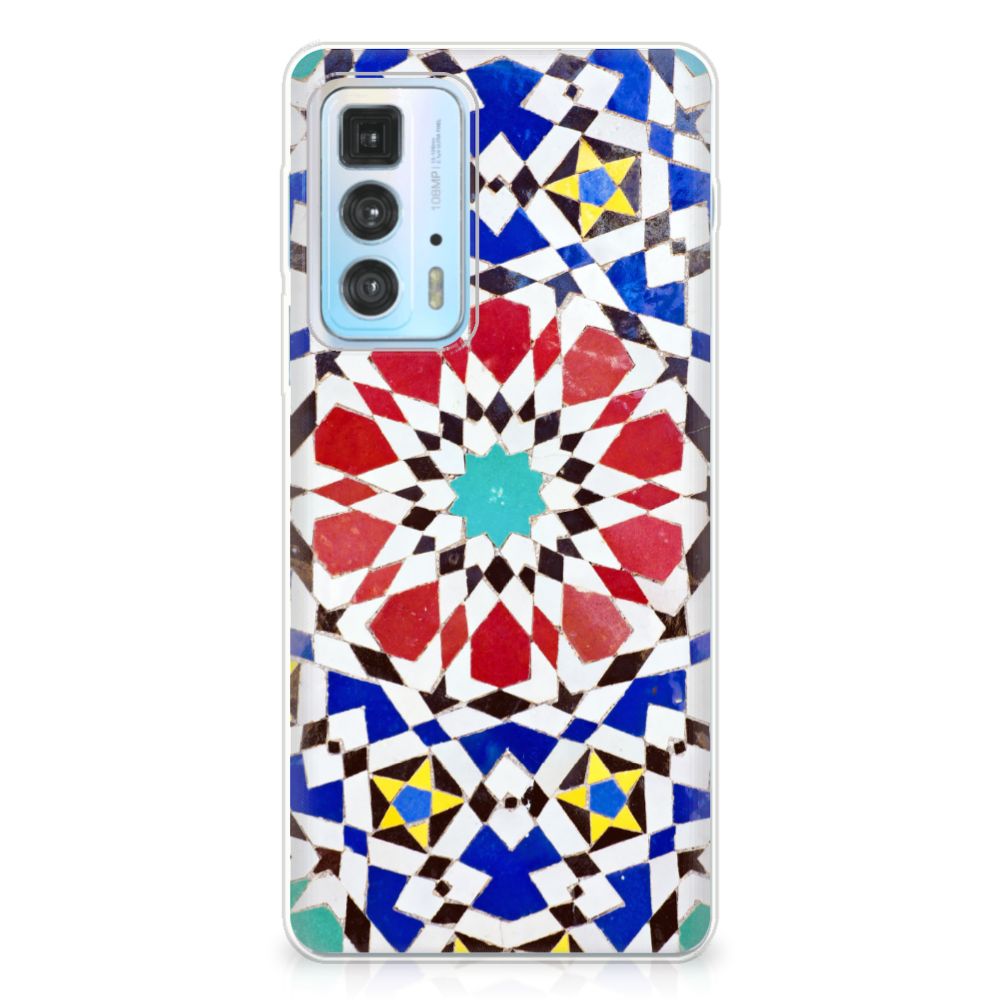 Motorola Edge 20 Pro TPU Siliconen Hoesje Mozaïek