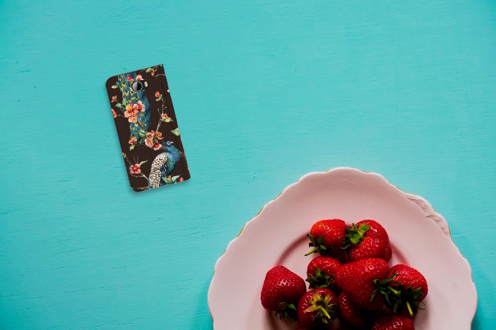 Huawei Y5 2 | Y6 Compact Hoesje maken Pauw met Bloemen