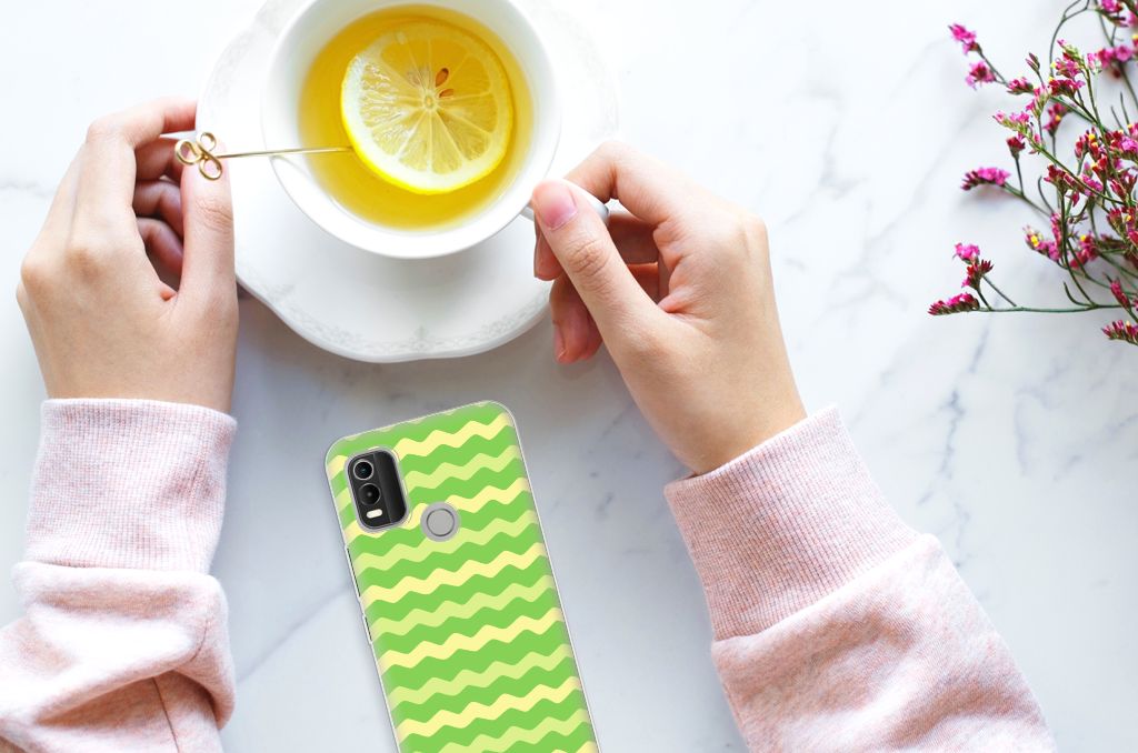 Nokia C21 Plus TPU bumper Waves Green B2C Telecom