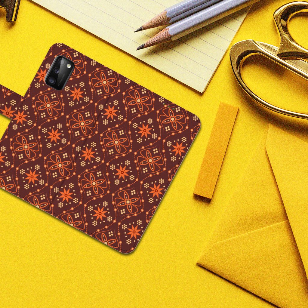 Samsung Galaxy A41 Telefoon Hoesje Batik Brown