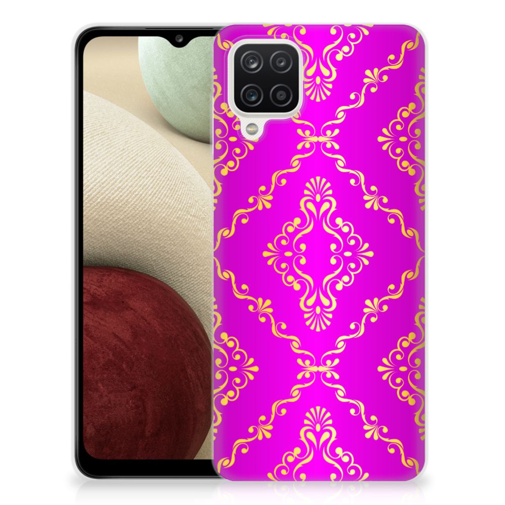 Siliconen Hoesje Samsung Galaxy A12 Barok Roze B2C Telecom