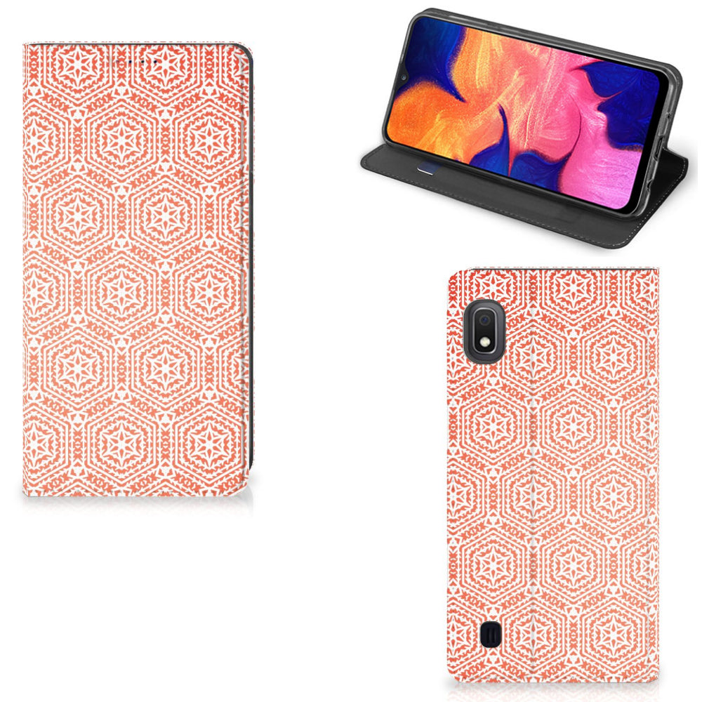 Samsung Galaxy A10 Hoesje met Magneet Pattern Orange